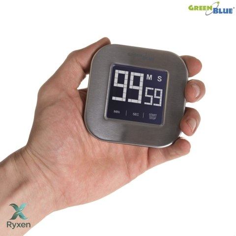 GB524 46005 Cyfrowy timer stoper minutnik magnetyczny z dotykowym ekranem GreenBlue