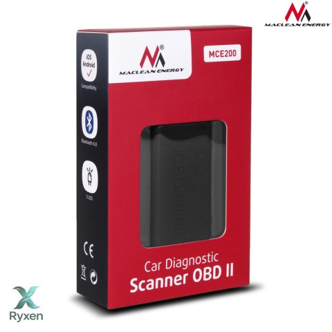 Interfejs diagnostyczny OBD2 Maclean, 4.0 Bluetooth, iOS, Android, MCE200 Maclean