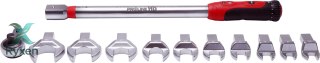 Klucz dynamometryczny 1/2" 40-200nm z końcówkami, proline hd Proline