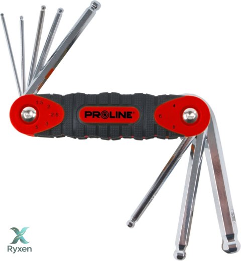 Klucze imbusowe z kulką 1.5-8.0 mm ze skuwką szt.8 proline Proline