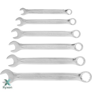 Klucze oczkowo-płaskie szt.6 (8-17mm), din 3113, cv, proline Proline