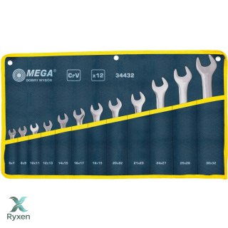 Klucze płaskie szt.12 (6*7-30*32mm), cv Mega