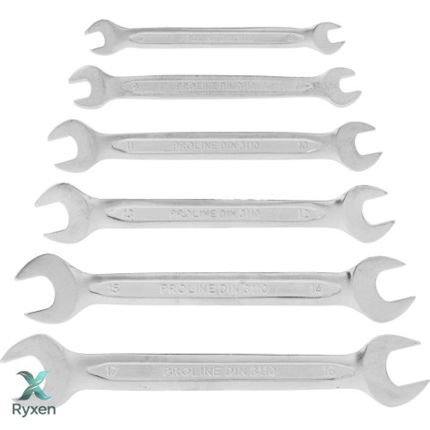 Klucze płaskie szt.6 (6*7-16*17mm), din 3110, cv, proline Proline