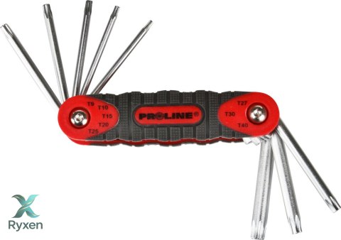 Klucze torx t9-t40 ze skuwką kpl. 8 szt proline Proline