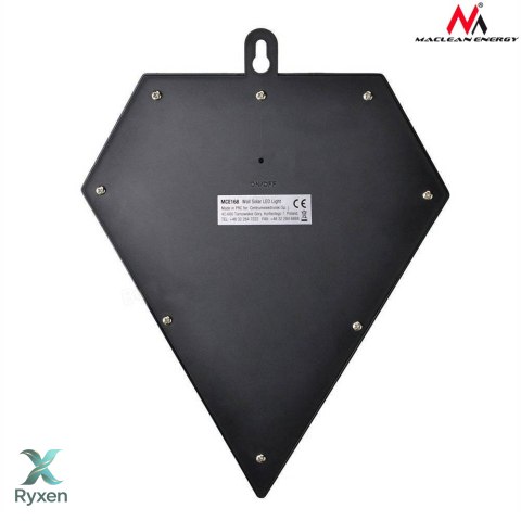 Lampa LED Maclean, Solarna, Ścienna, Z czujnikiem ruchu, 6 LED, 2x solar, MCE168 Maclean