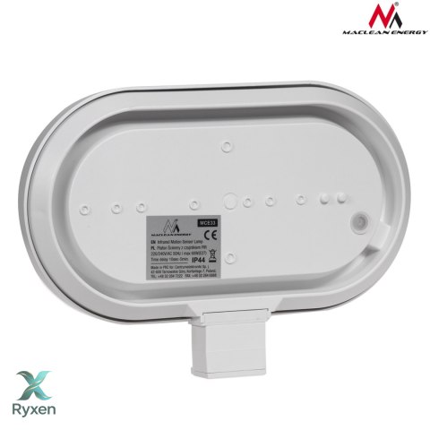 Oprawa ścienna Maclean, z czujnikiem PIR, max. 60W, 180°, MCE33 W Maclean