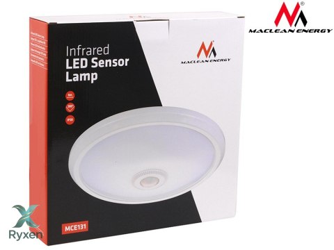 Plafon LED z czujnikiem ruchu Maclean, czujnik PIR, zasięg 6m, 12W, barwa neutralna biała (4000K), MCE131 Maclean