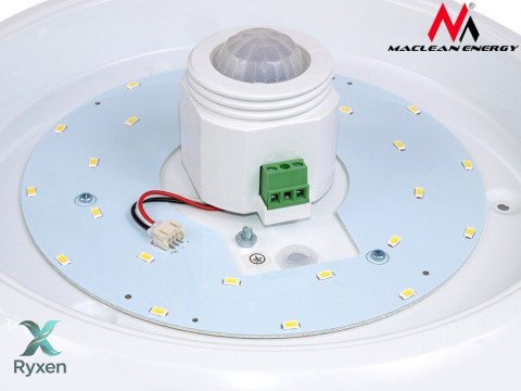 Plafon LED z czujnikiem ruchu Maclean, czujnik PIR, zasięg 6m, 12W, barwa neutralna biała (4000K), MCE131 Maclean