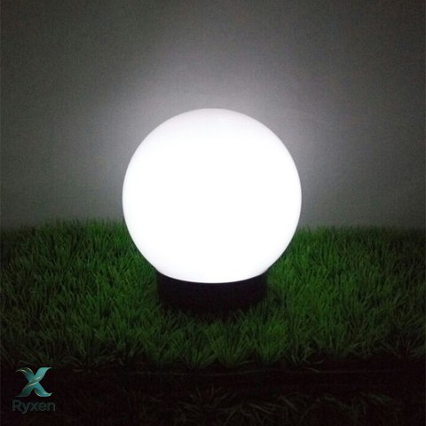 Solarna lampa wolnostojąca ogrodowa GreenBlue, kula 15x15x48cm, bialy LED, GB121 GreenBlue