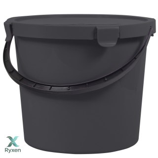 Wiadro z pokrywą Plast Team Berry 10L ciemnoszare PLAST TEAM