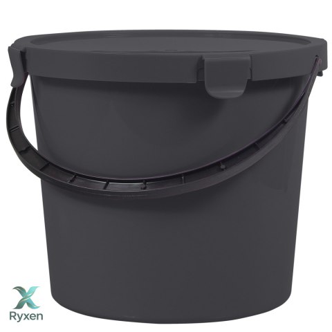 Wiadro z pokrywą Plast Team Berry 10L ciemnoszare PLAST TEAM