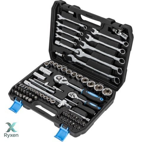 Zestaw 82 szt nas. 1/2", 1/4",4-32mm z klucz.pł.-oczk.8-22mm Mega