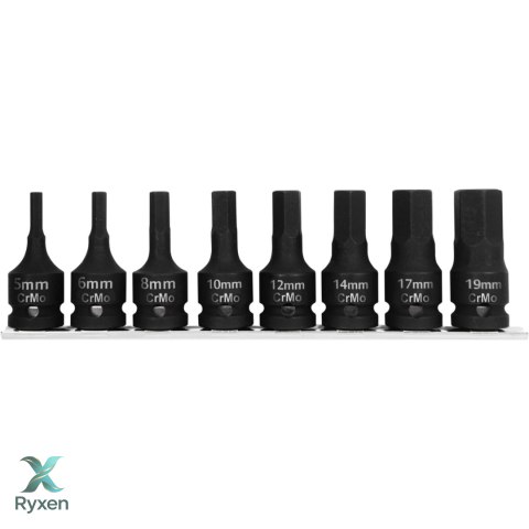 Zestaw 8szt bitonas. udar. 1/2' hex 5-19mm box proline Proline