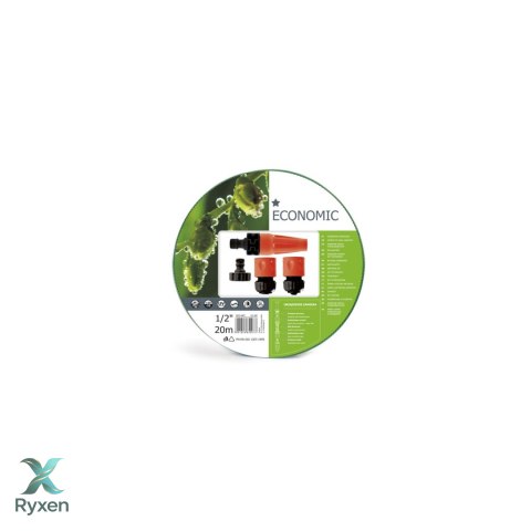 Zestaw: wąż eco 1/2" 20m, przyłącze, 2*szybkozł.,końc.zrasz CELLFAST