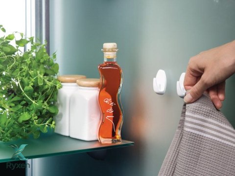 Haczyki samoprzylep.powerstrips 3 szt.owalne małe,białe Tesa