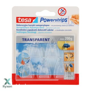 Haczyki samoprzylep.powerstrips 5 szt. deco przezroczyste Tesa
