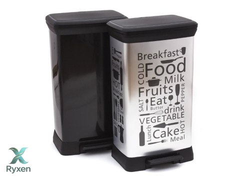 Kosz na śmieci met. z pedałem Curver Kitchen srebr Curver
