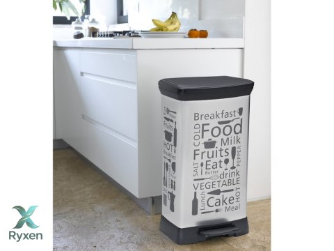 Kosz na śmieci met. z pedałem Curver Kitchen srebr Curver