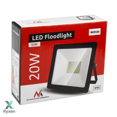 Naświetlacz LED Maclean, slim 20W, barwa neutralna biała (4000K), IP65, MCE520 NW Maclean