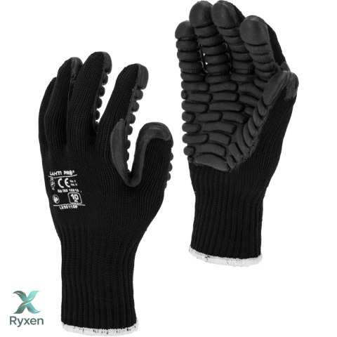 Rękawice antywibracyjne czarne, l290110p,karta,"10",ce,lahti Lahti Pro