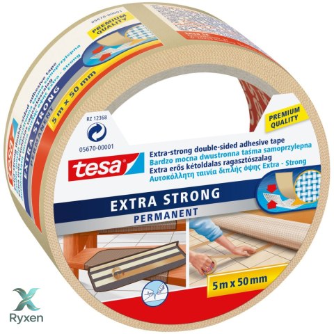 Taśma dwustronna do wykładzin mocna 10m:50mm Tesa