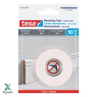 Taśma montaż.do mocowania na tapety 1.5m:19mm(77742-00007) Tesa