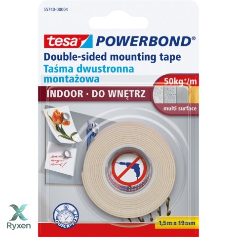 Taśma montaż.powerbond do wnętrz 1,5m:19mm ( Tesa