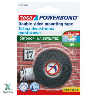 Taśma montaż.powerbond zew.1.5m:19mm(do1kg/10cm)(h6675104) Tesa