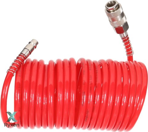 Wąż spiralny pu 15m, 6.5x10mm, 10bar, szybko-złączki proline Proline