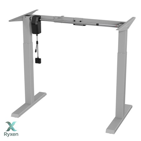 Biurko elektryczne regulacja wys. Ergo Office, max wys 123cm, max - 70 kg, bez blatu do pracy stojąco siedzącej, szare, ER-403G Ergo Office