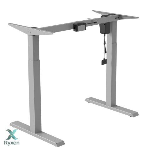 Biurko elektryczne regulacja wys. Ergo Office, max wys 123cm, max - 70 kg, bez blatu do pracy stojąco siedzącej, szare, ER-403G Ergo Office