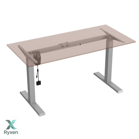 Biurko elektryczne regulacja wys. Ergo Office, max wys 123cm, max - 70 kg, bez blatu do pracy stojąco siedzącej, szare, ER-403G Ergo Office