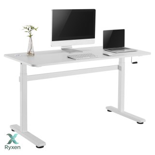 Biurko ręczna regulacja wys Ergo Office, max 40 kg, max wys 117cm, z blatem do pracy stojąco siedzącej, ER-401 W Ergo Office