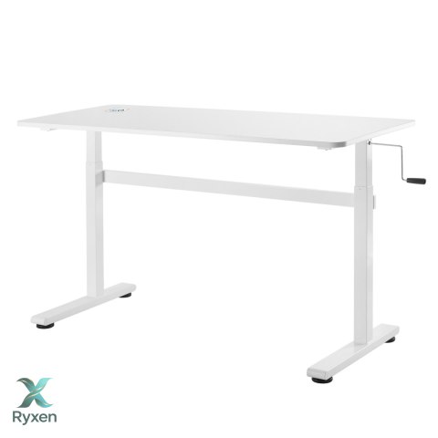 Biurko ręczna regulacja wys Ergo Office, max 40 kg, max wys 117cm, z blatem do pracy stojąco siedzącej, ER-401 W Ergo Office