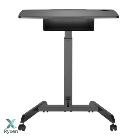 Biurko stolik do laptopa Maclean, regulacja wysokości, z szufladą, czarny do pracy stojąco siedzącej, max wys 113cm - 8kg max, M Maclean