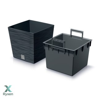 Doniczka FURU SQUARE LOW DFS300 - antracytowy Prosperplast