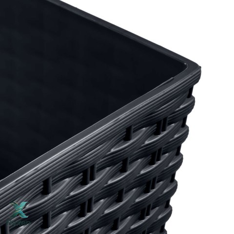 Doniczka z wkładem Rato Low DRTS225L antracyt Prosperplast