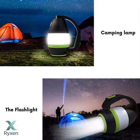 Lampa LED 3w1 Maclean, kempingowa, biurkowa, latarka, 1W, 60-200lm, Cold White 6000K, 18650 1500mAh, funkcja powerbanku MCE298 Maclean