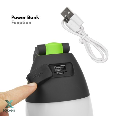 Lampa LED 3w1 Maclean, kempingowa, biurkowa, latarka, 1W, 60-200lm, Cold White 6000K, 18650 1500mAh, funkcja powerbanku MCE298 Maclean
