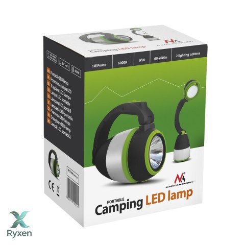 Lampa LED 3w1 Maclean, kempingowa, biurkowa, latarka, 1W, 60-200lm, Cold White 6000K, zasilanie 3xAA 1,5V, MCE294 Maclean