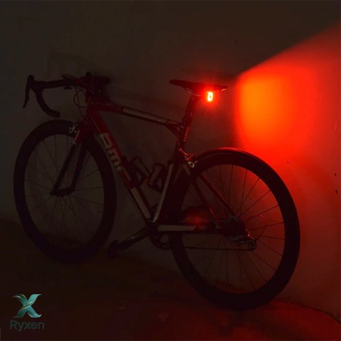 Lampka LED Maclean, Rowerowa tylna, Sensor zmierzchu, USB AUTO STOP COB, Max.125lm, Acu 450mAh, MCE355 Maclean