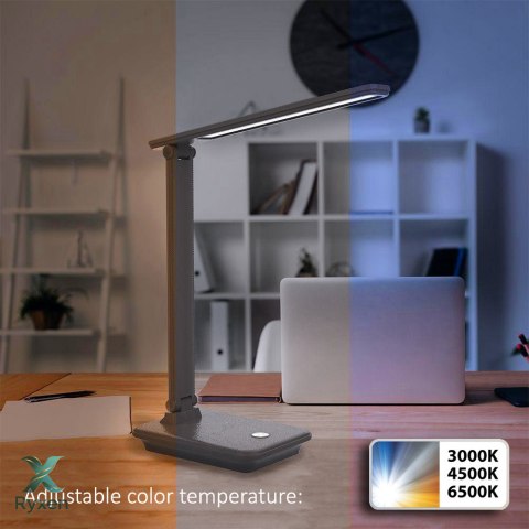 Lampka biurkowa LED Maclean, max. 9W, 220-240V AC, możliwość zmiany barwy, ściemnialna, 450lm, MCE614 B Maclean