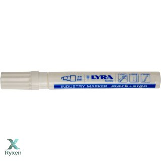 Marker lakier.permanentny okrag.końc.2-4mm biały lyra LYRA