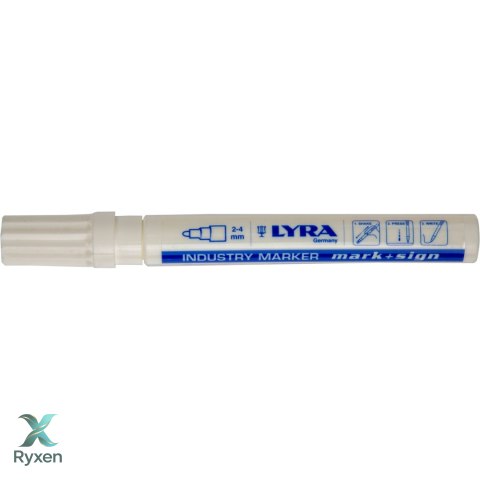 Marker lakier.permanentny okrag.końc.2-4mm biały lyra LYRA