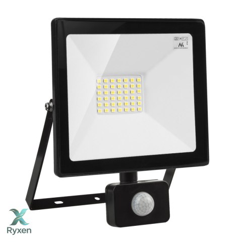Naświetlacz LED z czujnikiem ruchu Maclean, slim 30W, 2400lm, barwa neutralna biała (4000K), IP44, MCE630 NW PIR Maclean