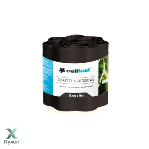 Obrzeże ogrodowe faliste 15cm x 9m Cellfast czarne CELLFAST