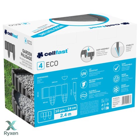 Palisada ogrodowa Cellfast Eco grafitowa CELLFAST