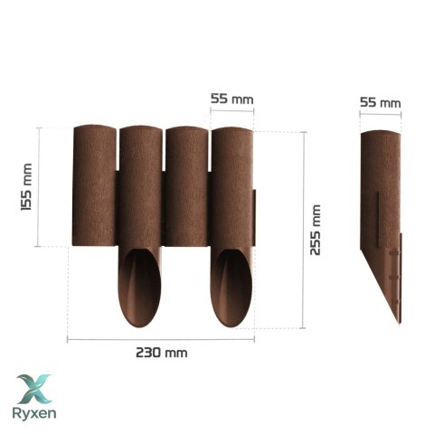 Palisada ogrodowa Cellfast Standard 4 brązowa CELLFAST
