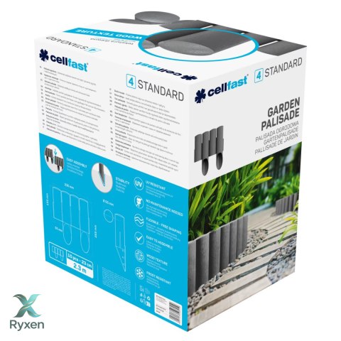 Palisada ogrodowa Cellfast Standard 4 grafitowa CELLFAST
