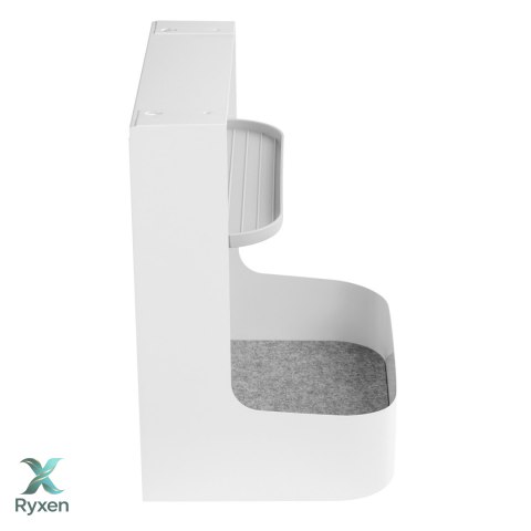 Pojemnik podbiurkowy / organizer z półką na akcesoria Ergo Office, biały, max. 5kg, ER-442 Ergo Office